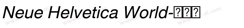 Neue Helvetica World字体转换
